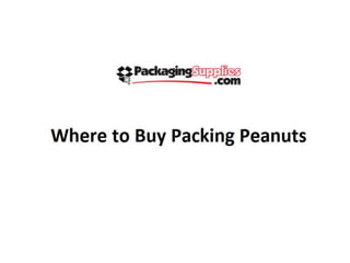 Where to Buy Packing Peanuts