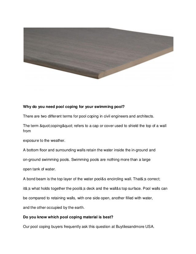 Where to buy pool coping and why you need it