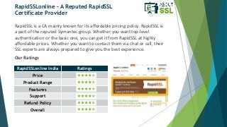 Where to Buy SSL Certificate in India? Slide 9