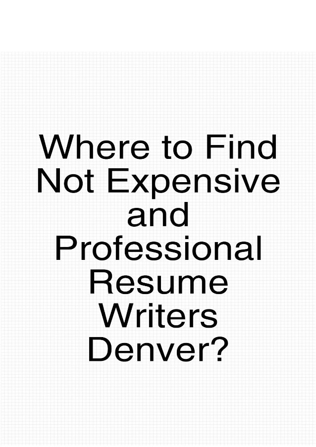 Online professional resume writing services denver