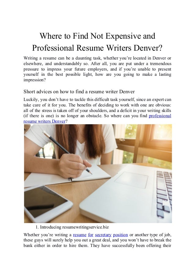Online professional resume writing services denver