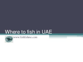 Where to fish in UAE
www.fishfishme.com

 