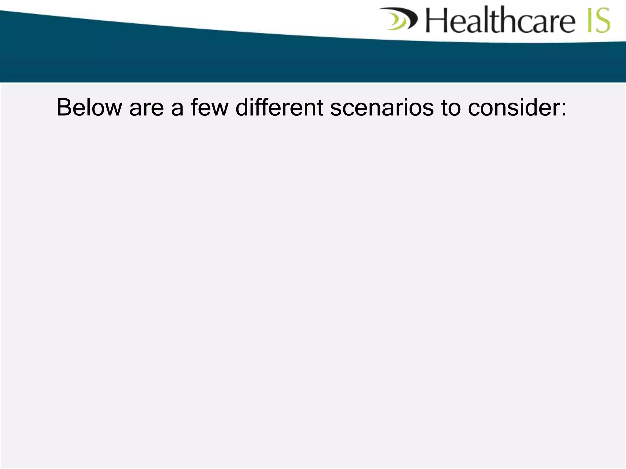 Below are a few different scenarios to consider:

 