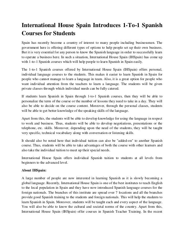 Where to learn spanish in spain