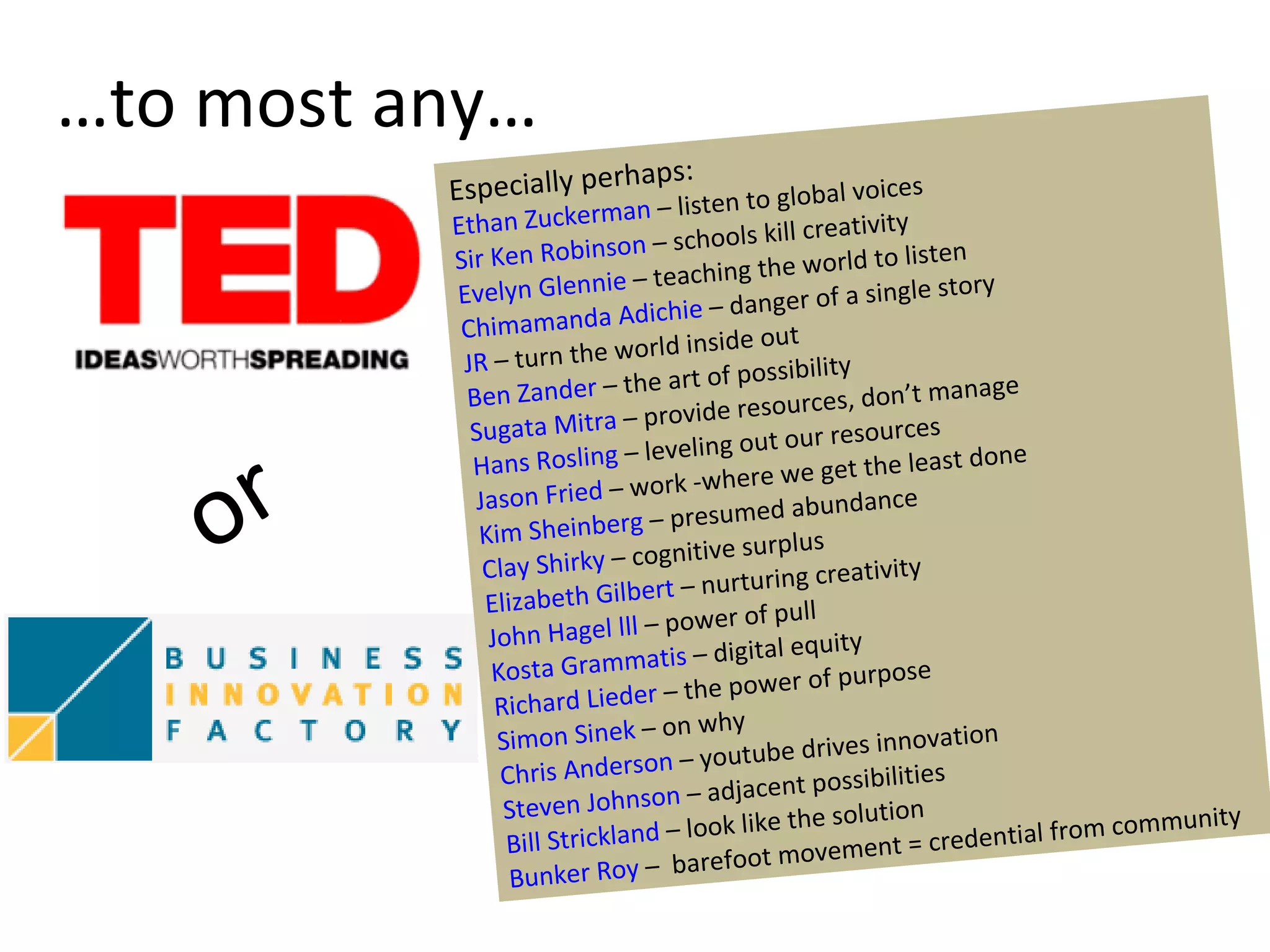 Whoa. Ch 21 ff – describes our vision of the city – in this
      quiet revolution.. via public ed..

73.
 