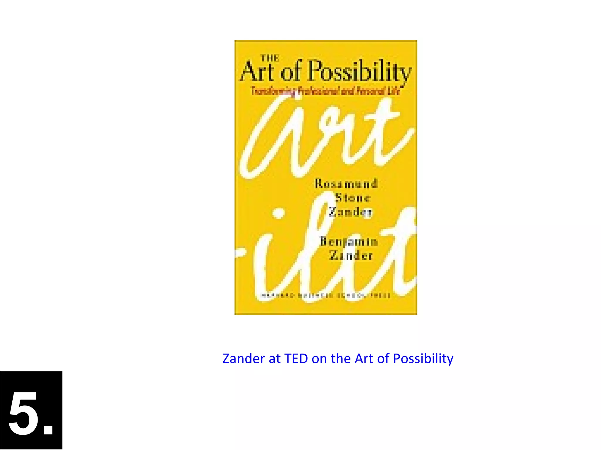 Zander at TED on the Art of Possibility



5.
 