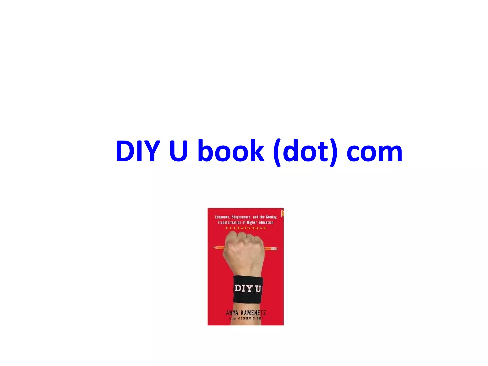 DIY U book (dot) com
 