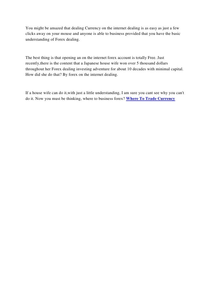 Where to trade foreign currency