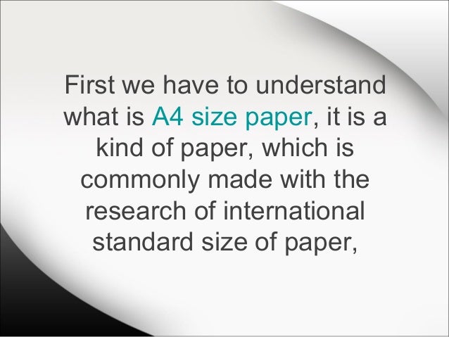 What is A4 paper?