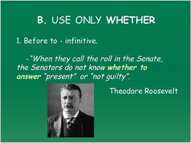 Whether or if