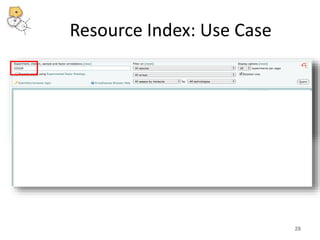 Resource Index: Use Case 
28 
 