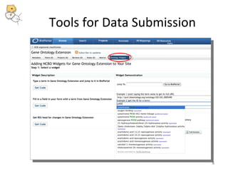 Tools for Data Submission 
6 
 