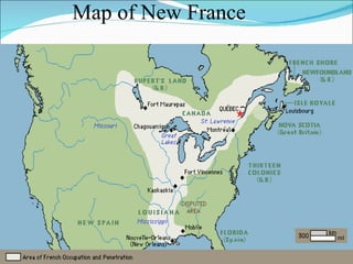 Map of New France Map of New France 