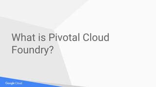 What is Pivotal Cloud
Foundry?
 