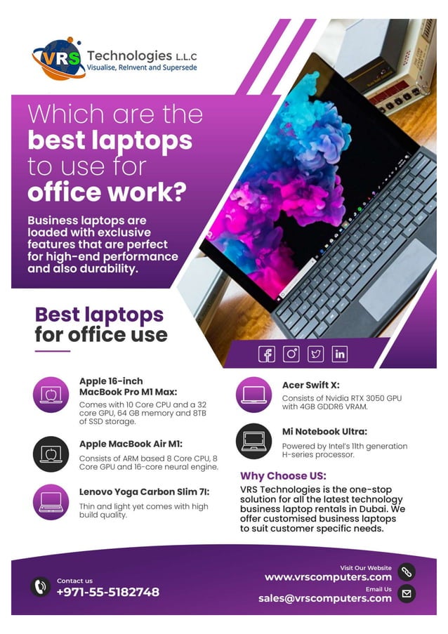 Which are the Best Laptops to Use for Office Work?