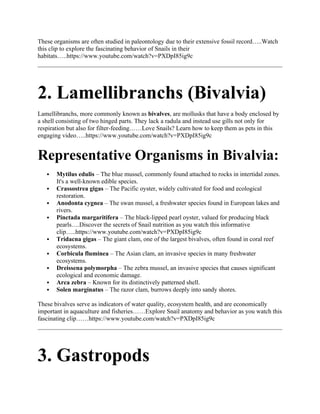 Are Strandi WHICH ARE THE ORGANISM NAMES OF THE GROUP BRACHIOPOD LAMMENIBRANCH AND ...