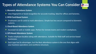 Which Best Attendance System Helps Improve Employee Productivity.pptx