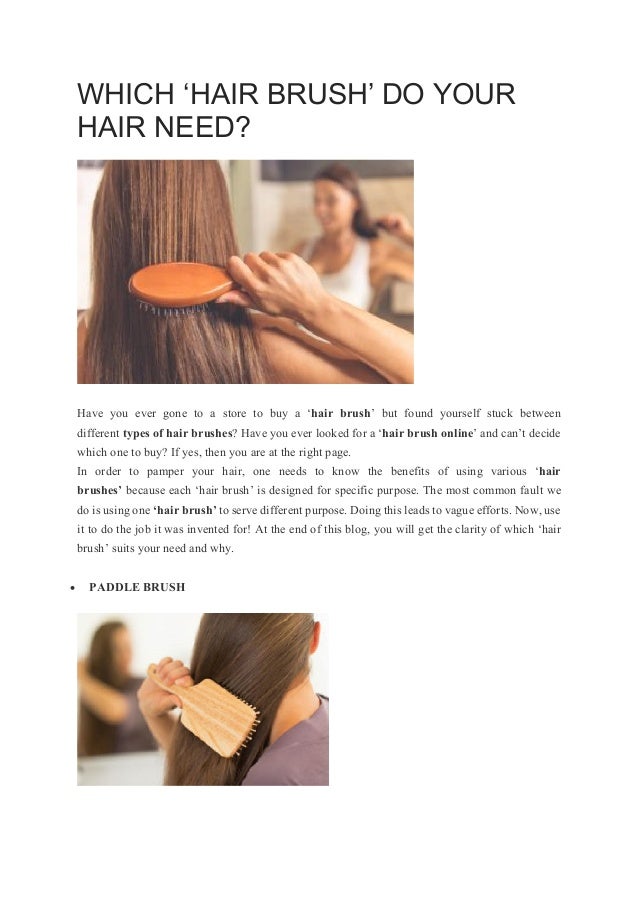 Which hair brush do your hair need