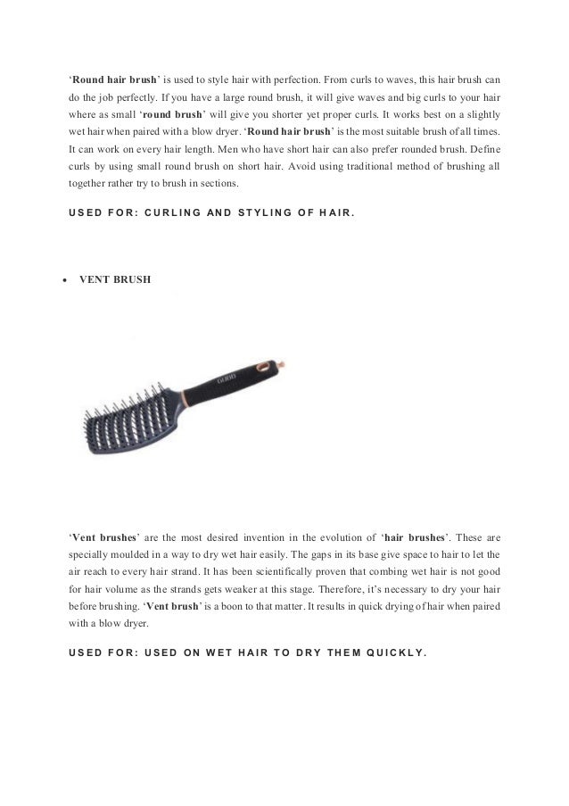 Which hair brush do your hair need