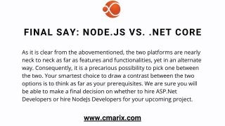 Node.js vs. .NET Core: Which is better for Server-side Development ...