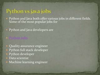 Which is better, Java or Python? And how? | PPTX