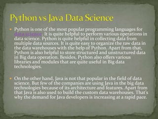 Which is better, Java or Python? And how? | PPTX