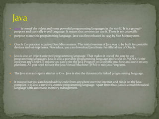 Which is better, Java or Python? And how? | PPTX