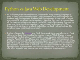 Which is better, Java or Python? And how? | PPTX