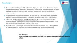 Which Is the Top Employee Attendance Software US.pptx