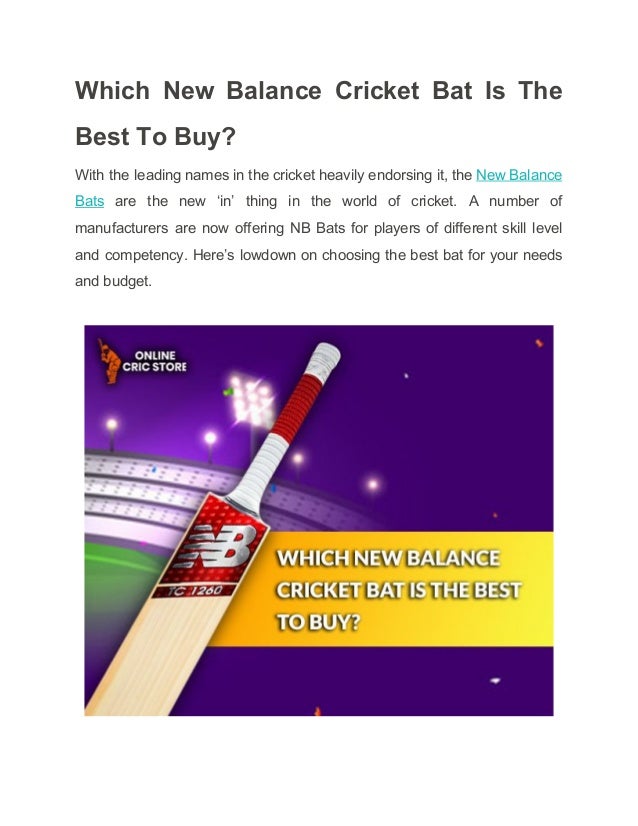 best new balance cricket bats