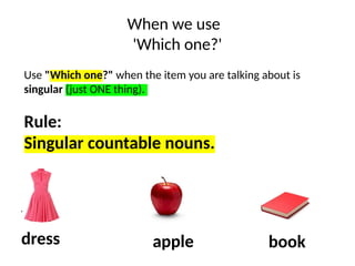 1. Which One -or- Which Ones? Grammar PPT | PPTX