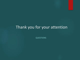 Thank you for your attention
QUESTIONS
 