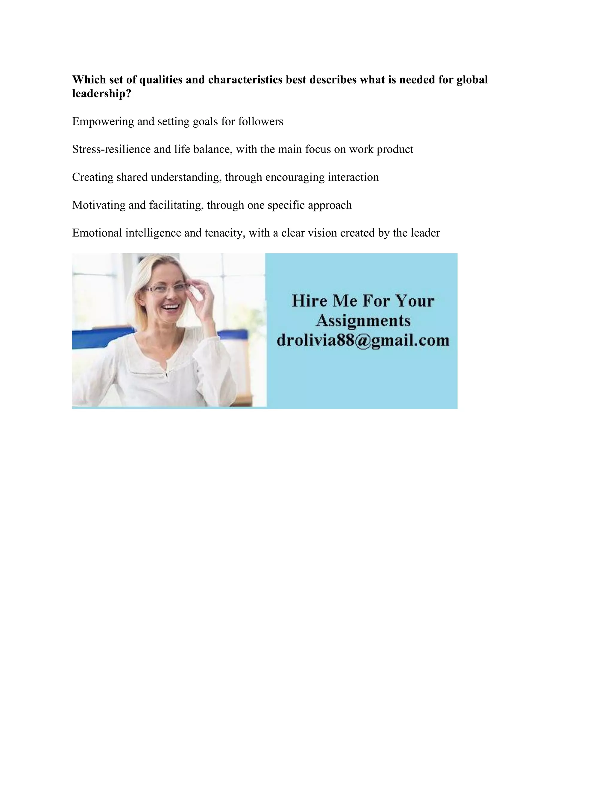 Which set of qualities and characteristics best describes what is need.pdf