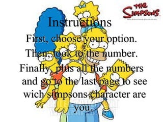 Which simpsons character are you | PPT