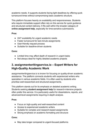 Which top 3 assignment helper platforms are trending among students ...