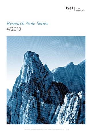 Electronic copy available at: http://ssrn.com/abstract=2412575
Research Note Series
4/2013
 