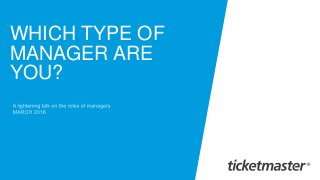 WHICH TYPE OF
MANAGER ARE
YOU?
 