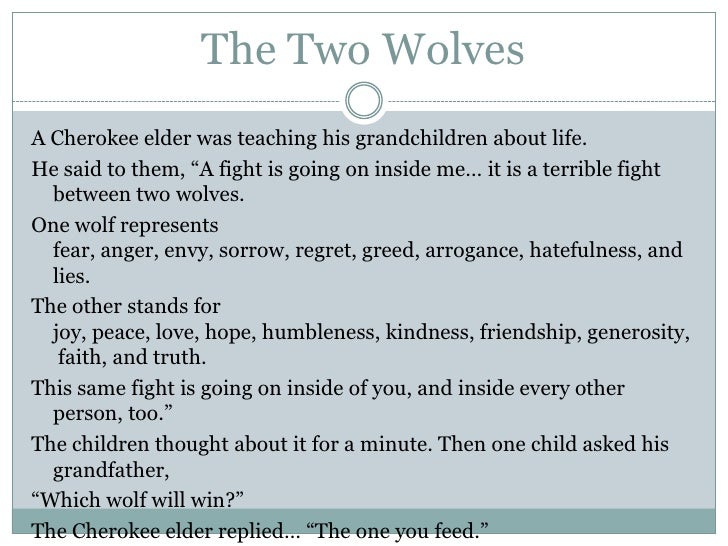 Which Wolf Do You Feed