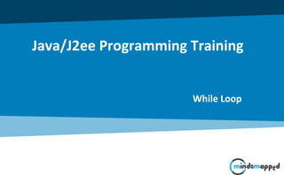 Java/J2ee Programming Training
While Loop
 