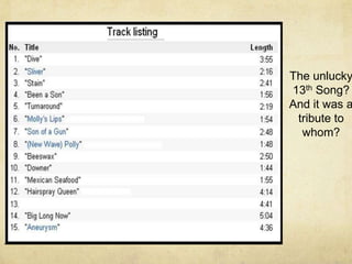 The unlucky
13th Song?
And it was a
 tribute to
  whom?
 
