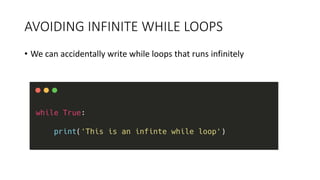 PART 9 - Python Tutorial | While Loop In Python With Examples | PPT