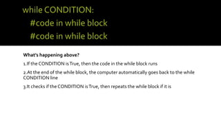 While Loop Block Code Example While loop | PPTX