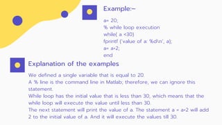 A Complete Guide on While Loop in MATLAB | PPT | Free Download