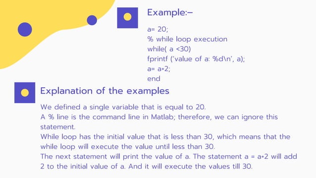 A Complete Guide on While Loop in MATLAB | PPT