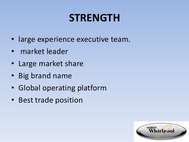 whirlpool corporation swot analysis Refrigeration swot analysis january 2000 maytag strengths improved brand strength/share whirlpool corporation other titles: refrigeration swot analysis. whirlpool corporation swot analysis Refrigeration swot analysis january 2000 maytag strengths improved brand strength/share whirlpool corporation other titles: refrigeration swot analysis.
