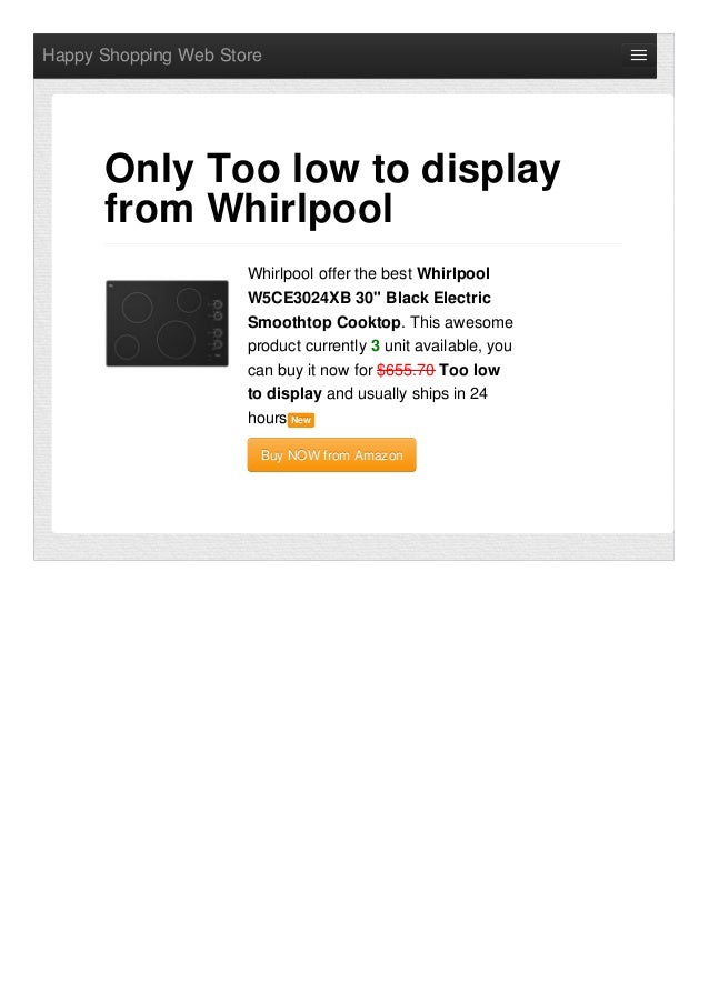 Whirlpool Offer The Best W5ce3024xb 30 Black Electric Smoothtop Cookt