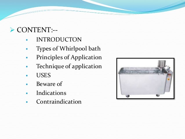 Whirlpool Bath - Physiotherapy.pptx