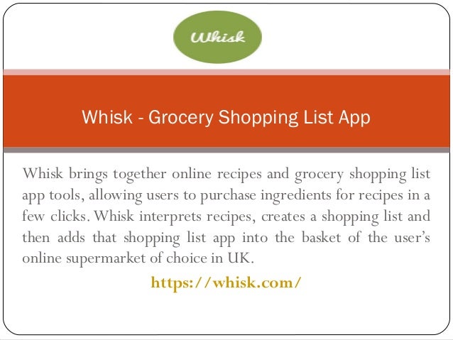 whisk grocery shopping list tool recipe and shopping list app