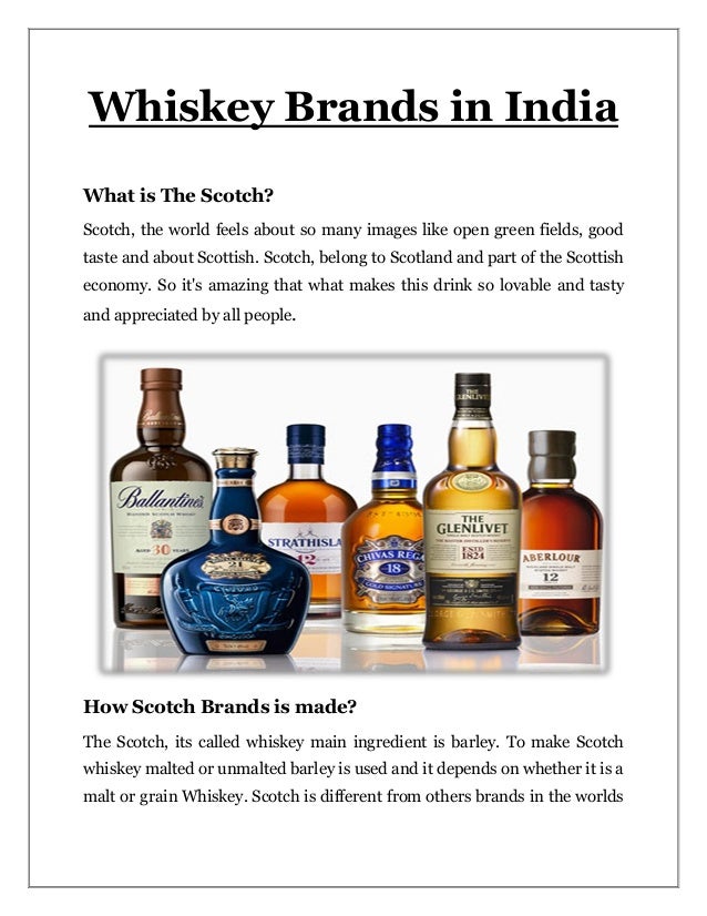 Whiskey Brands In India Liquorland Co In