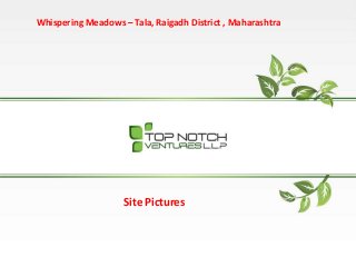 Whispering Meadows – Tala, Raigadh District , Maharashtra 
Site Pictures 
 